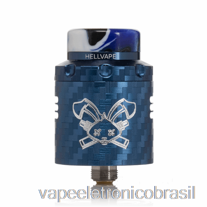 Vape Vaporesso Hellvape Coelho Morto V3 24mm Rda Fibra De Carbono Azul